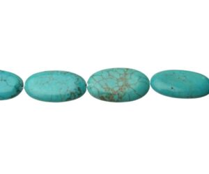 turquoise magnesite natural crystals oval beads australia