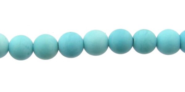 matte turquoise 4mm round beads