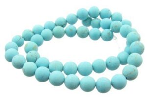 matte turquoise 8mm round beads