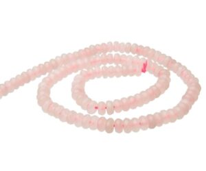 natural rose quartz gemstone rondelle beads
