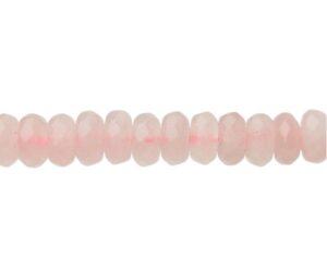 natural rose quartz gemstone rondelle beads