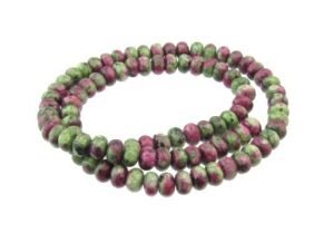 ruby zoisite gemstone rondelle beads 6mm