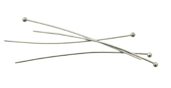 stainless steel headpins with ball 50mm