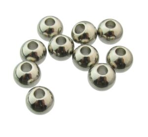 6mm round stainless steel beads