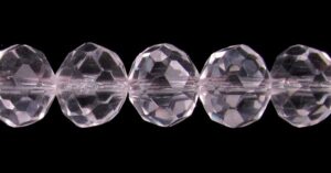 crystal rondelle clear 8x10mm