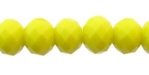 solid yellow crystal rondelle beads