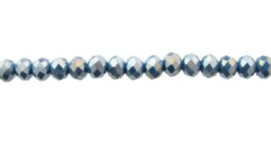 solid blue ab crystal rondelle beads
