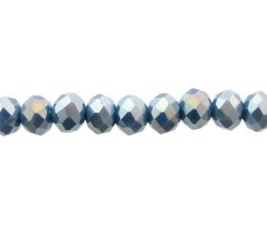 solid blue ab crystal rondelle beads