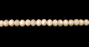 cream crystal rondelle beads 6x8mm