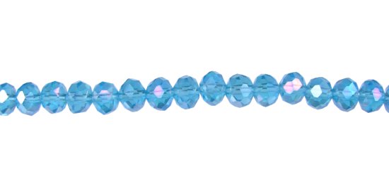 aqua blue ab crystal rondelle beads
