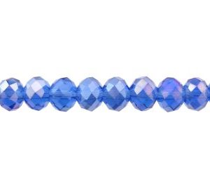 sapphire blue ab rondelle crystals