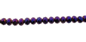 metallic purple crystal rondelle beads