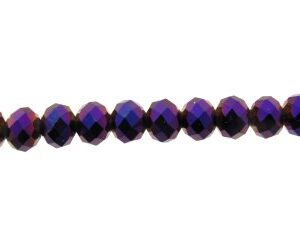 metallic purple crystal rondelle beads