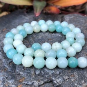 natural Amazonite gemstone beads round 8mm