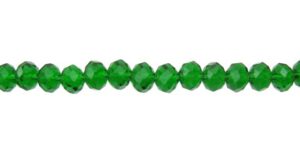 emerald green crystal rondelle beads