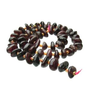 garnet slice nugget gemstone beads natural crystals