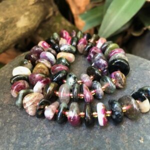 tourmaline slice nugget natural gemstone beads australia