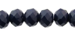 navy blue crystal rondelle beads