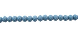 solid blue crystal rondelle beads