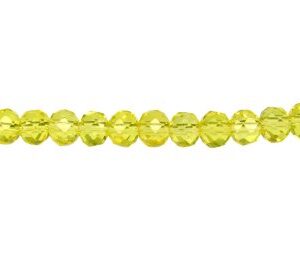 yellow crystal rondelle beads