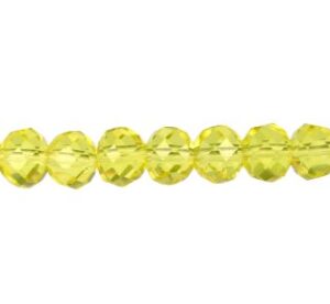 yellow crystal rondelle beads