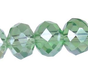 green ab crystal rondelle beads