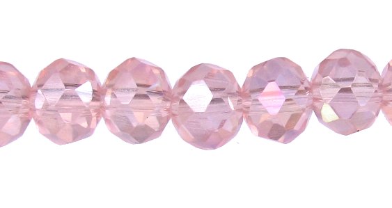 pink ab crystal rondelle beads