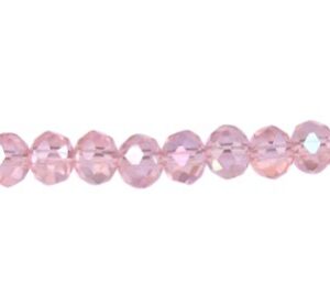 pink ab crystal rondelle beads