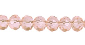 pink crystal rondelle beads
