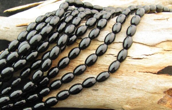 black onyx rice beads