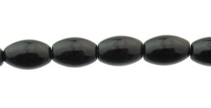 black onyx small rice gemstone beads