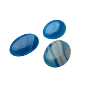 blue agate oval cabochon
