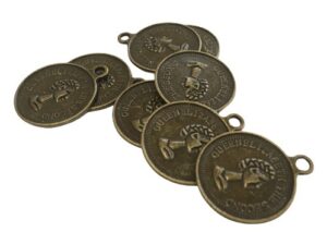 bronze coin charms