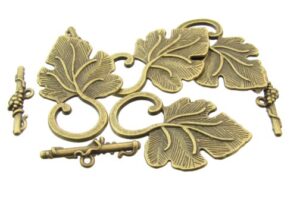 bronze leaf toggle clasp