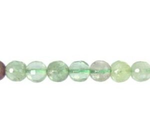 fluorite faceted 6mm round gemstone beads