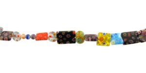 mixed millefiori glass beads