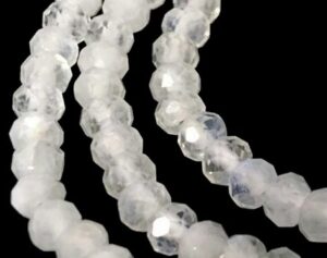 3mm moonstone faceted rondelle gemstone beads