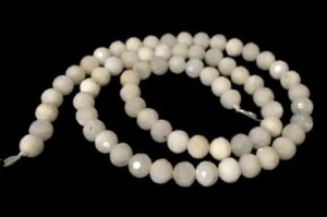 moonstone faceted round gemstone beads 6mm