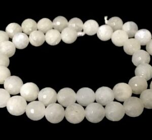 moonstone faceted round beads 8mm