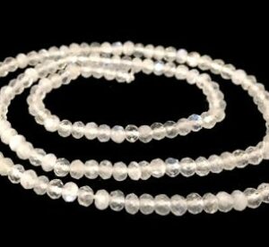 rainbow moonstone faceted rondelle beads