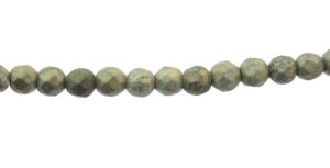 pyrite faceted round beads 4mm