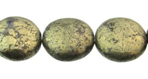 pyrite disc gemstone beads