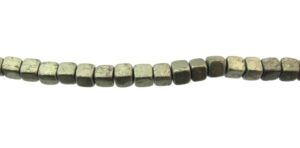 pyrite rounded cube gemstone beads