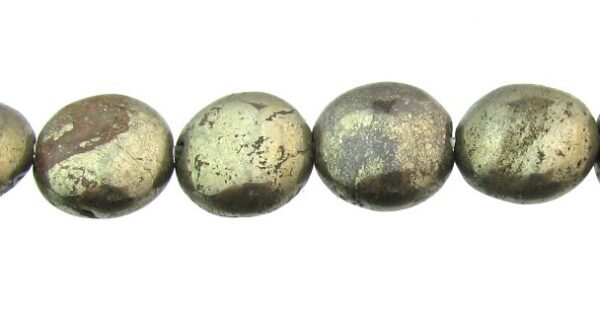 pyrite small disc gemstone beads