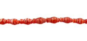 red millefiori glass beads