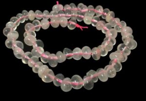 rose quartz nugget gemstone beads