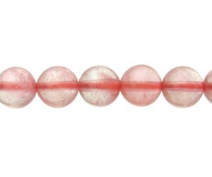 cherry quartz 8mm round gemstone beads
