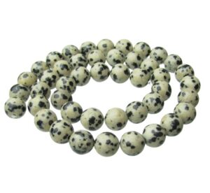 dalmatian jasper 8mm round gemstone beads