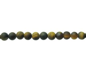 matte tiger eye gemstone beads 6mm