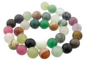 mixed gemstone beads 12mm